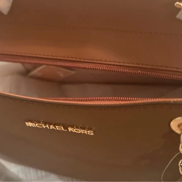 New Michael Kors Jet Set Chain Tote – Luggage Brown - Picture 10 of 13